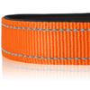 Joytale Dog Collar, Padded Neoprene Nylon Adjustable Collar for Medium Dogs, Soft and Reflective, M, Orange view 4