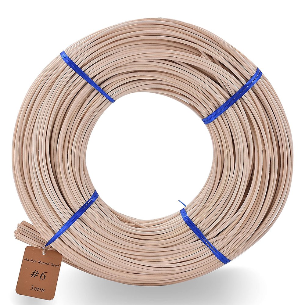 VFULIE Round Reed Cane, #7, 3.5 mm, for Basket Weaving and Chair Making