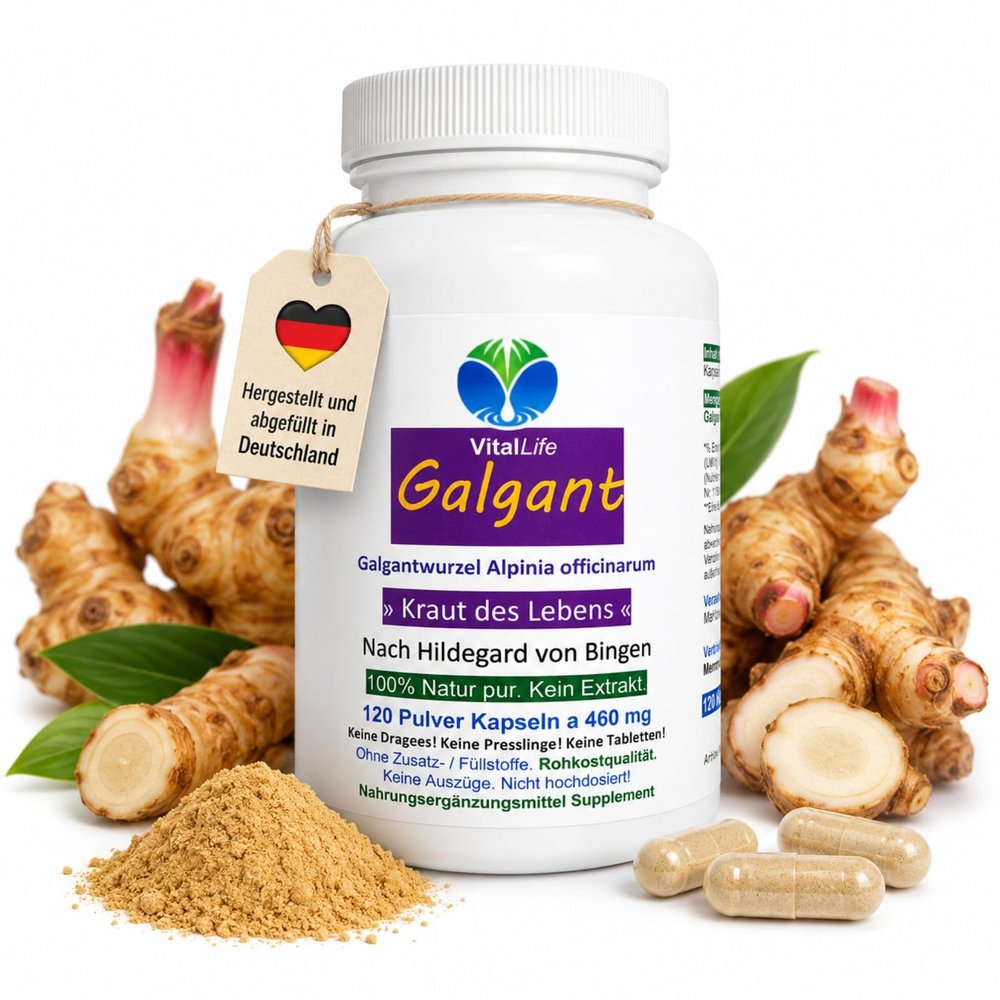 Galgant Root 120 Capsules with Bitter and Pungent Compounds