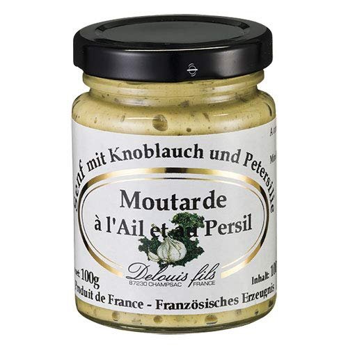 Delouis Fils Garlic and Parsley Mustard from France - 100 g