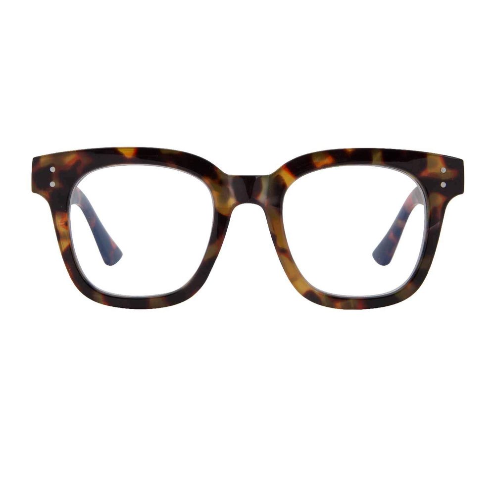 Madison Avenue Blue Light Blocking Glasses for Women, Oversized Computer Gaming Glasses, Metal Hinges, Non-Prescription (Tortoiseshell)