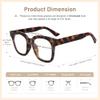 Madison Avenue Blue Light Blocking Glasses for Women, Oversized Computer Gaming Glasses, Metal Hinges, Non-Prescription (Tortoiseshell) view 4