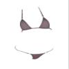 LinvMe Women's Sheer Micro Bikini Set, Gray, One Size view 1