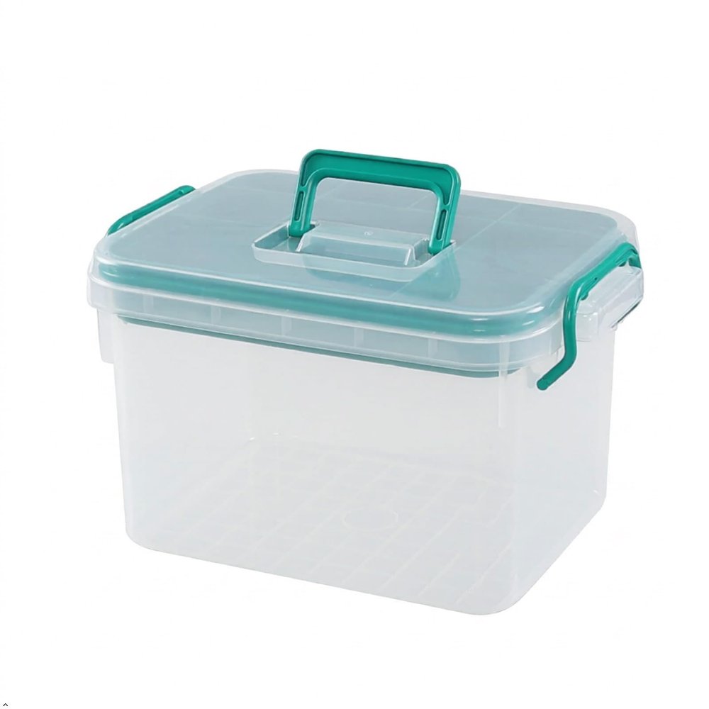 Dehouse First Aid Storage Box, Plastic, White