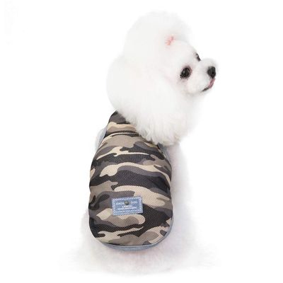 Pet Clothing, Dog T-Shirt, Camouflage Mesh Vest