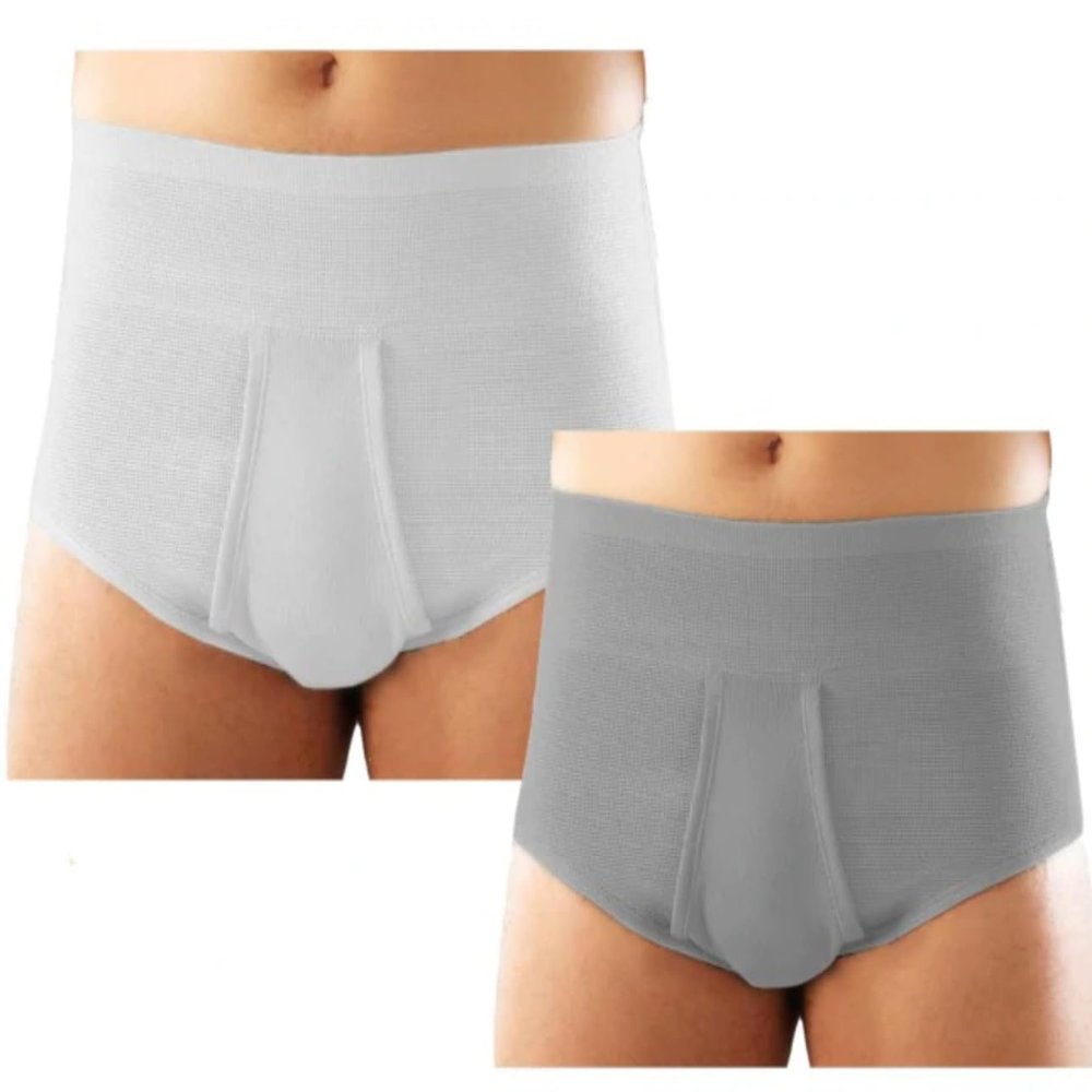 Non-Slip Elastic Men's Open Brief, Art. 309, Gray, Size 5 (91–95 cm)