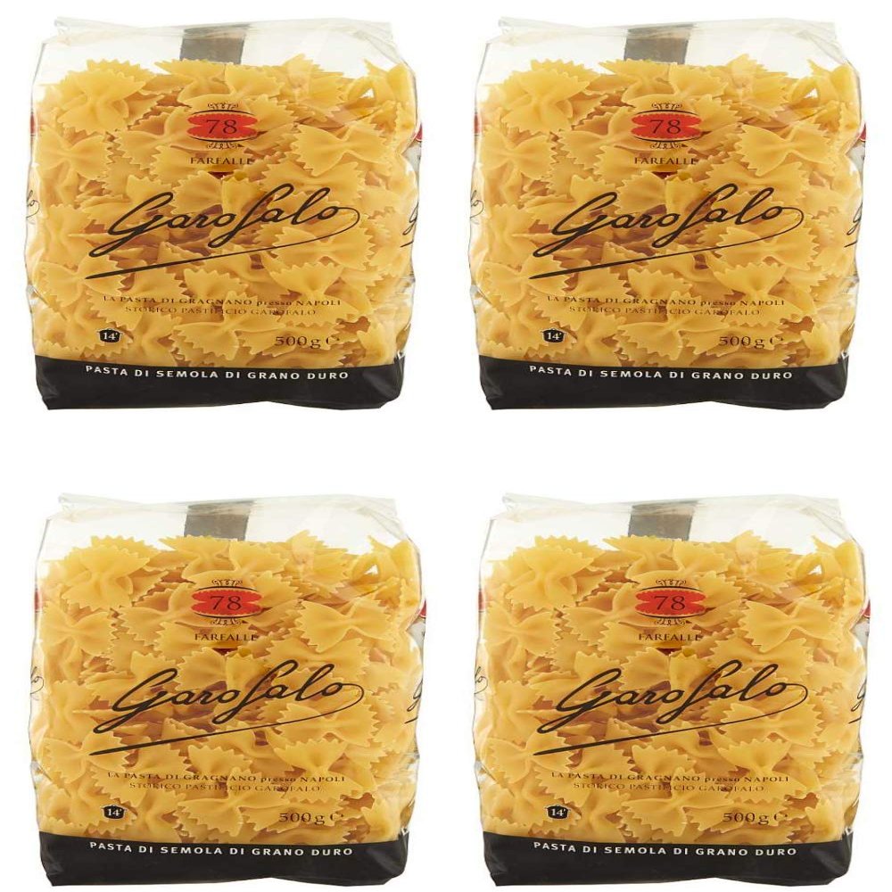 Garofalo Farfalle Rigati Short Pasta, 500 g, 4-Pack