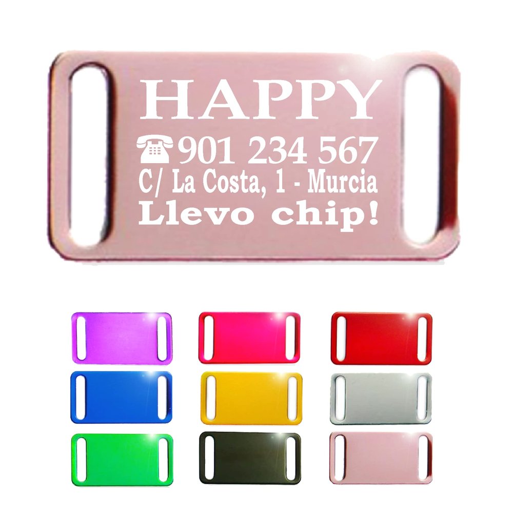 Ibera Gifts - Personalized Dog Tag with Engraving (Pink)
