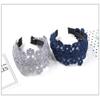 KABELIFE Elegant Women's Wide Floral Lace Headband with Non-Slip Teeth, Gray view 2