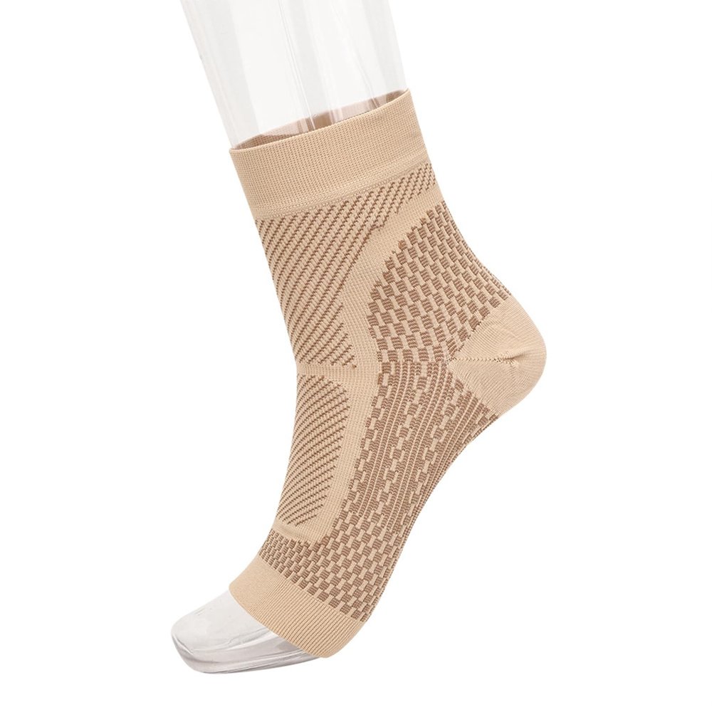 Alomejor 1-Pair Plantar Fasciitis Compression Socks, S/M, Skin Tone
