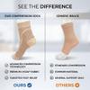 Alomejor 1-Pair Plantar Fasciitis Compression Socks, S/M, Skin Tone view 2