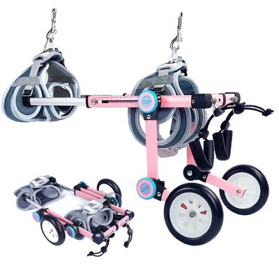 WRRAC Adjustable Pet Wheelchair for Dogs and Cats, Rear-Leg Support, XS/S/M