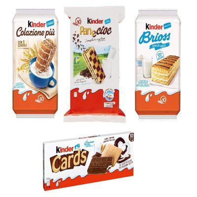 Test Pack Kinder Ferrero Brioss Colazione Più Panecioc Brioche Snack Packs
