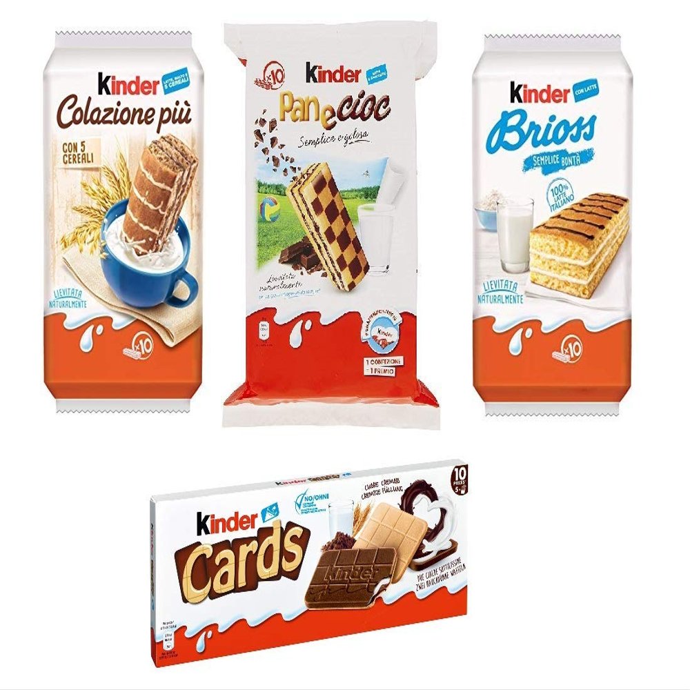 Test Pack Kinder Ferrero Brioss Colazione Più Panecioc Brioche Snack Packs