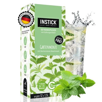 INSTICK Sugar-Free Garden Mint Drink Powder, 0.5–1 L
