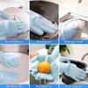 Silicone Dishwashing Gloves with Scrubber, Light Blue view 4