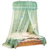 Kaiyei Universal Mosquito Net Canopy for Double, Single and Kids' Beds, Round Princess Canopy with Adhesive Hook, Green, 200 x 220 cm view 1