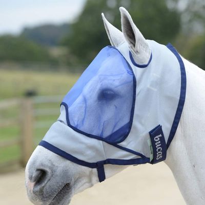 Bucas Buzz-Off Delux Fly Mask - Blue