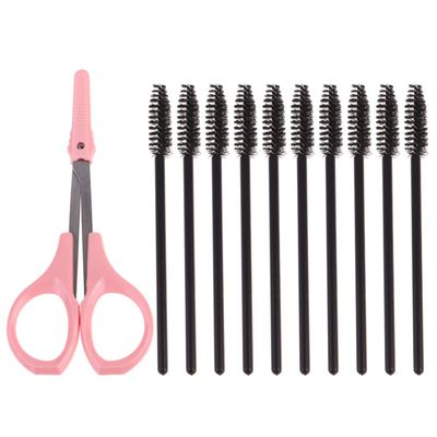 Lurrose 11-Piece Stainless Steel Eyelash and Eyebrow Tool Set