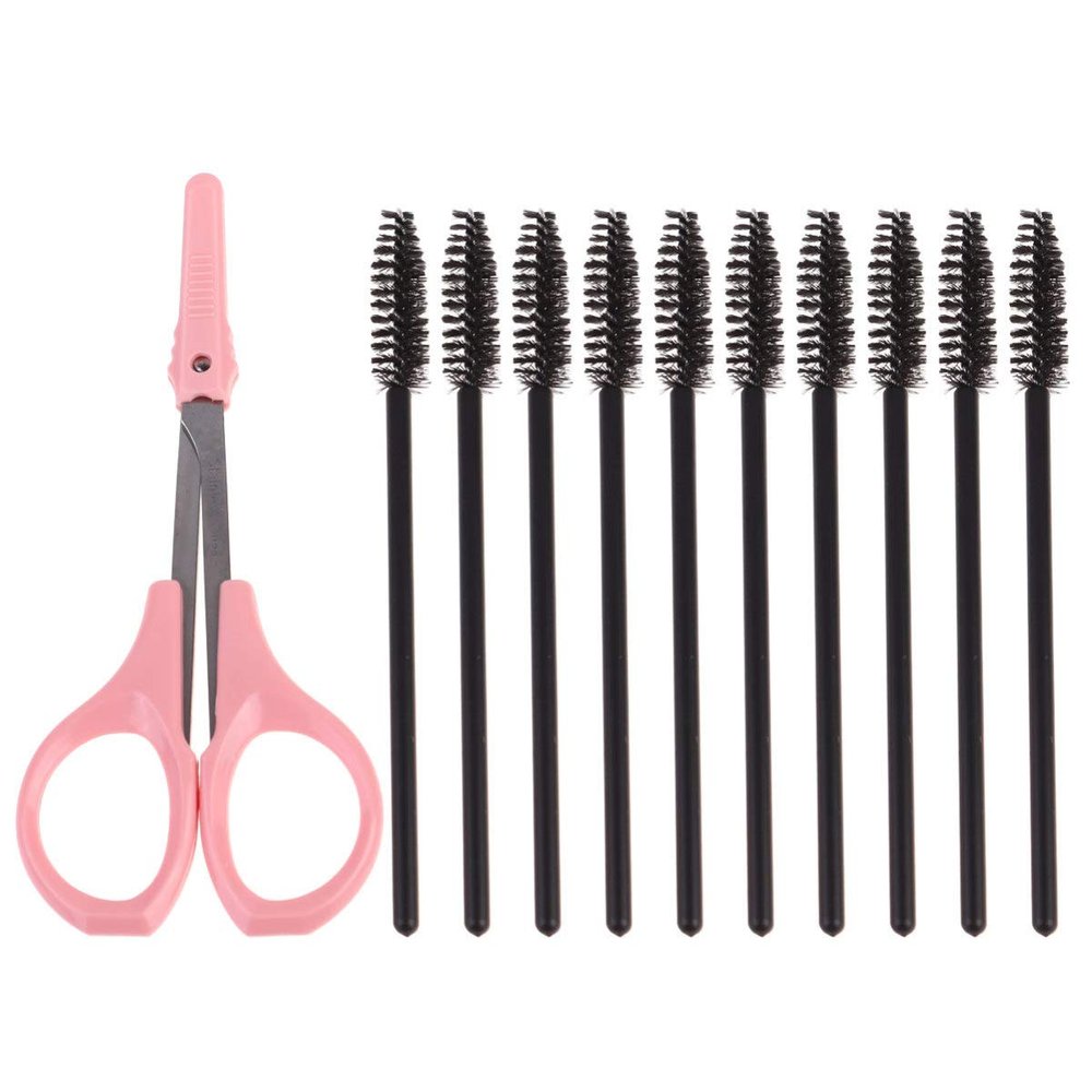 Lurrose 11-Piece Stainless Steel Eyelash and Eyebrow Tool Set