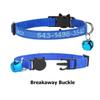 Personalized Cat Collar with Bell (Blue) view 2