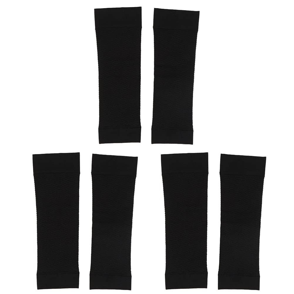 Alomejor Slimming Arm Sleeves, Elbow Support and Protection, 3 Pairs, Sports Elbow Pads for Men and Women