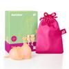 Satisfyer Feel Secure Menstrual Cup 2 Pack | Reusable & Sustainable Menstrual Cups, 15 & 20 ml | Easy Cleaning & Comfortable | Durable Medical Silicone: Orange view 1