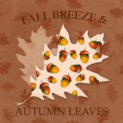 Boston International IHR 3-Ply Paper Napkins, 20 Count, Fall Breeze