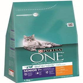PURINA ONE Senior 7+ Chicken and Whole Grain Dry Cat Food, 1,500 g