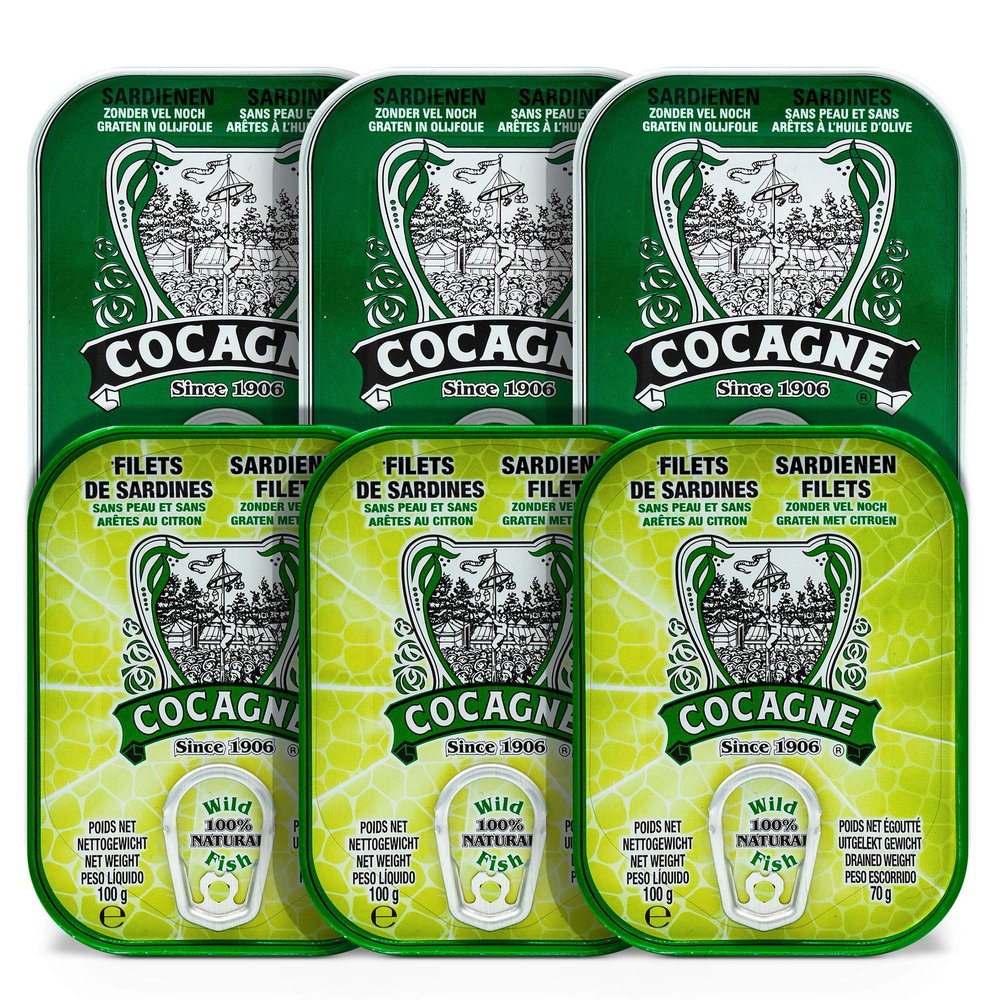 Portuguese Skinless, Boneless Sardines in Olive Oil Set | Cocagne | Ramirez | Portugal
