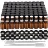 FANDAMEI 100 x 2 mL Amber Empty Glass Bottles with Orifice Reducers view 1