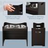 PawHut Height-Adjustable Elevated Dog Bowl for All Dog Sizes, Coffee view 4