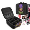 Purple Skull Art Makeup Bag with Adjustable Dividers view 1
