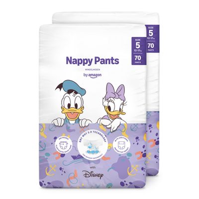 by Amazon Disney Diaper Pants, Size 5 (12–17 kg), 140 Count (2 Packs of 70)