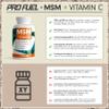MSM 2,000 mg per Day with Natural Vitamin C – 365 Tablets view 3