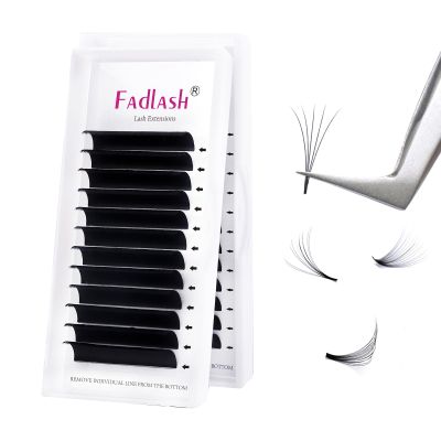 Self-Fanning Volume Lashes, Easy Fan Lashes for Eyelash Extensions, 12 Rows, 0.05 mm DD Curl, 14 mm