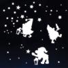 Glow-in-the-Dark Wall Stickers for Kids’ Room: 3 Gnomes and Stars view 2