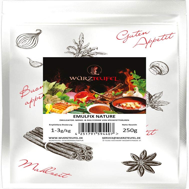 Emulsifier Mono- and Diglycerides of Edible Fatty Acids, Plant-Based, Extra Fine, EU Product, 250 g Bag