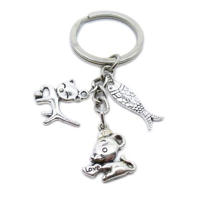 Keychain Jewelry Closure - Rat Mouse Cat Kitten Fish