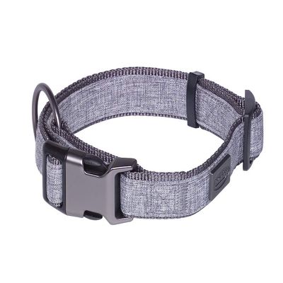 Nobby Linen Deluxe Collar, Gray L: 40-55 cm, W: 25 mm