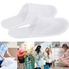Tbestmax 24 Pairs Disposable Spa Slippers, Closed-Toe, White view 2
