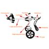 SYTH Dog Wheelchair for Hind-Leg Rehabilitation, 2-Wheel, for Small and Medium Dogs, 4–60 kg view 4