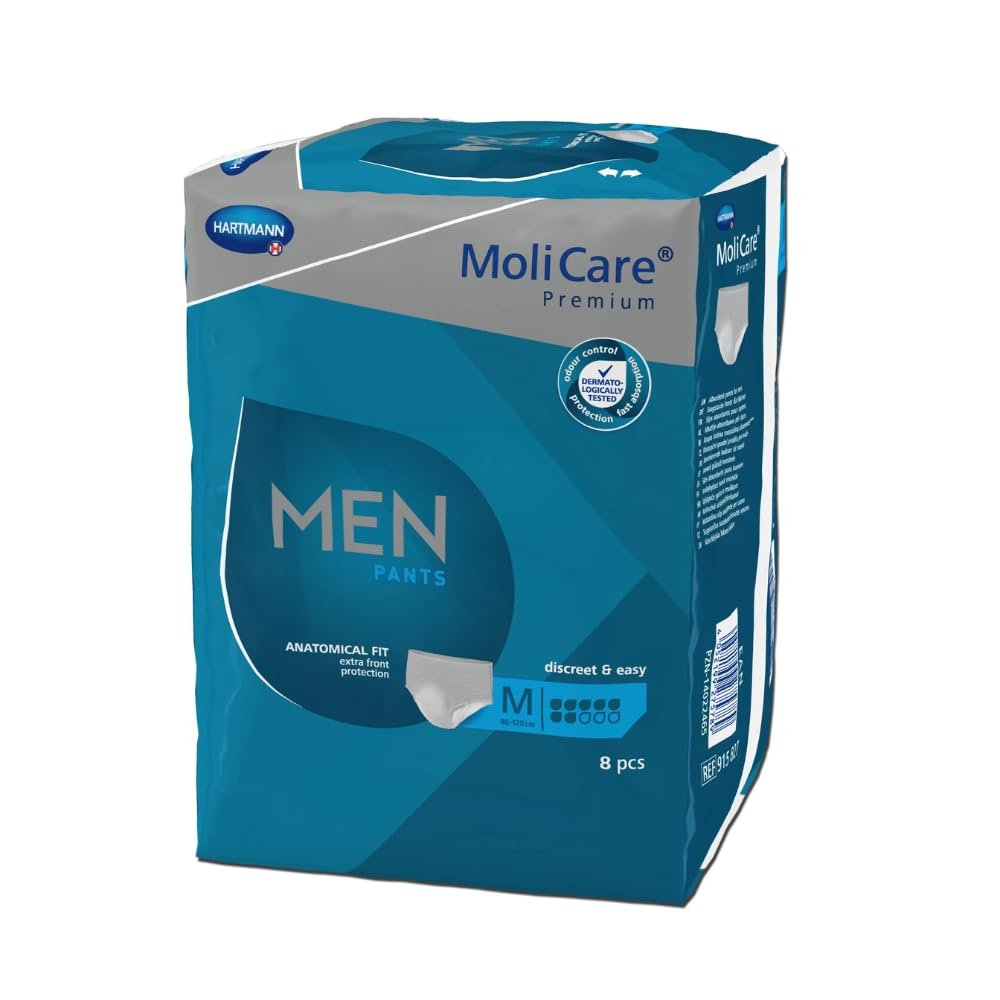 MoliCare Premium MEN PANTS, 7 Drops, Medium, 8 Count
