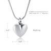 Always in My Heart Ash Urn Necklace, Stainless Steel Memorial Pendant view 2
