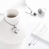 Always in My Heart Ash Urn Necklace, Stainless Steel Memorial Pendant view 3