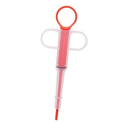 Unbranded Reusable Pet Medicine Dispenser, Silicone, Red