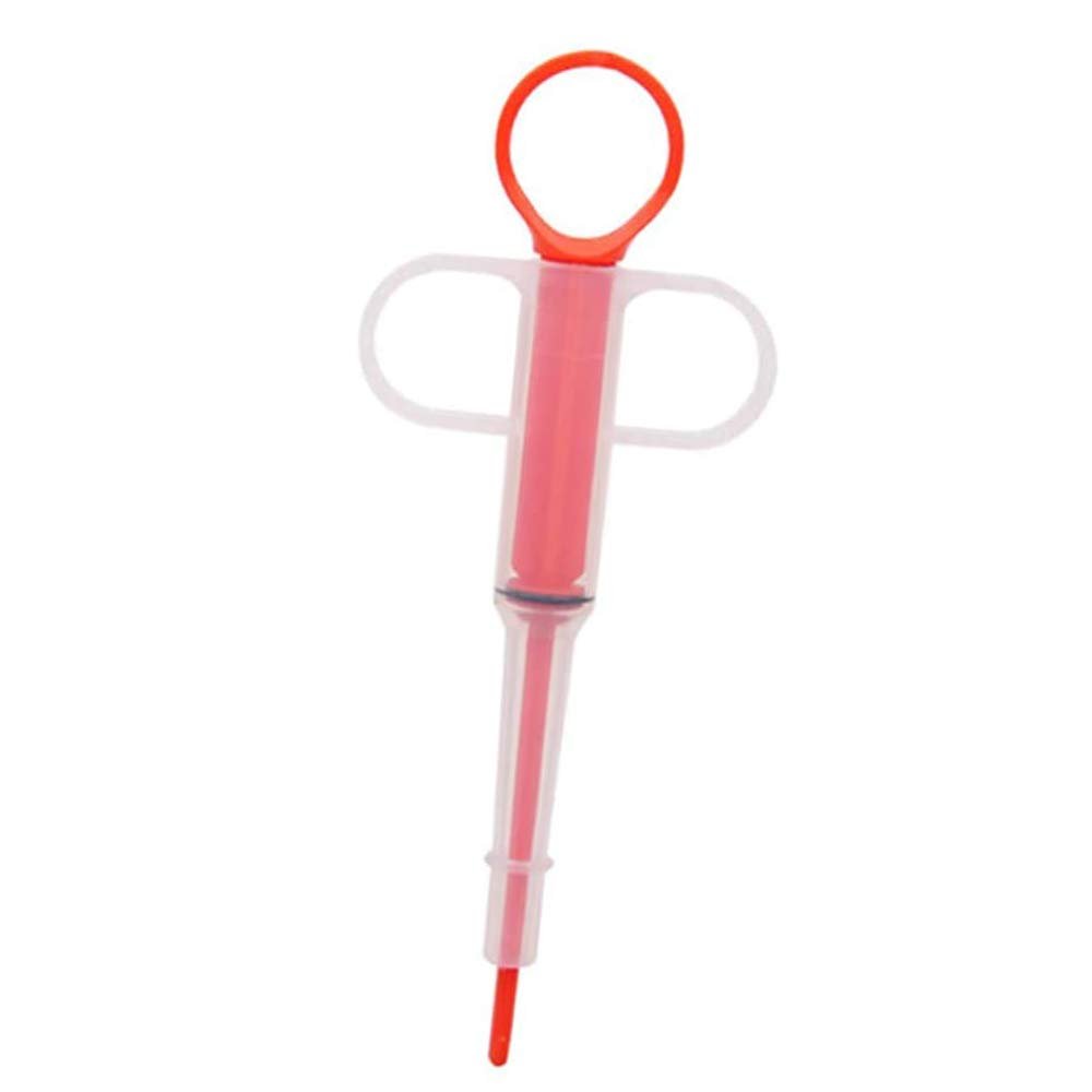 Unbranded Reusable Pet Medicine Dispenser, Silicone, Red