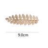 Vintage Metal Hair Clip with Leaves for Women and Girls view 2