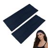 9 cm Wide Solid Stretch Kylie Headband, Unisex, Navy Blue view 1