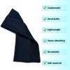 9 cm Wide Solid Stretch Kylie Headband, Unisex, Navy Blue view 2